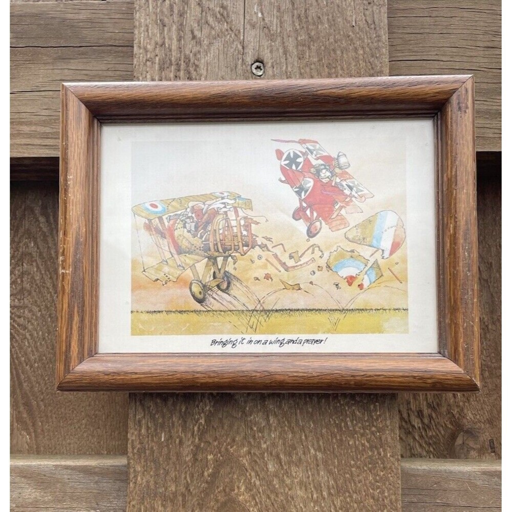 KERSTEN RED BARON 1976 Framed Print 5x7” Bringing It In On A Wing & A Prayer
